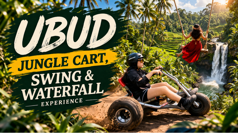 Ubud Jungle Cart, Swing & Waterfall Experience
